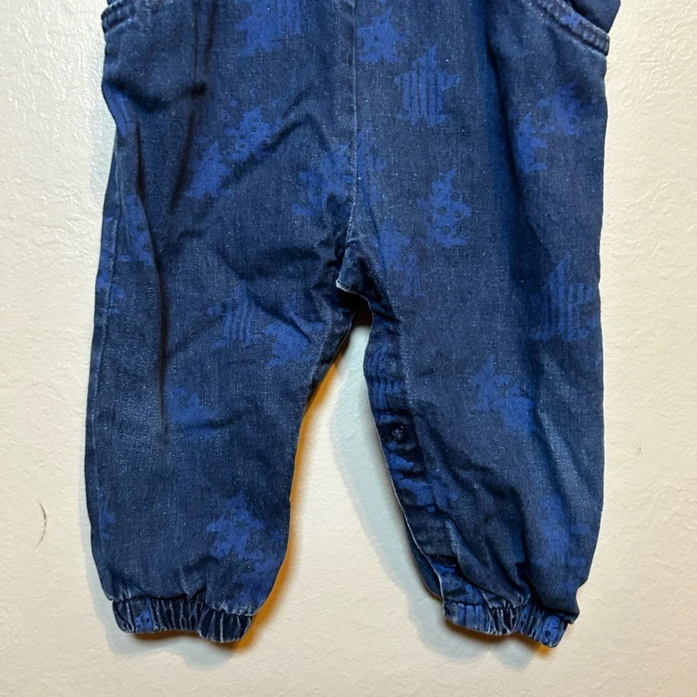 OshKosh B'Gosh‎ Vintage Clown Printed Denim Overalls